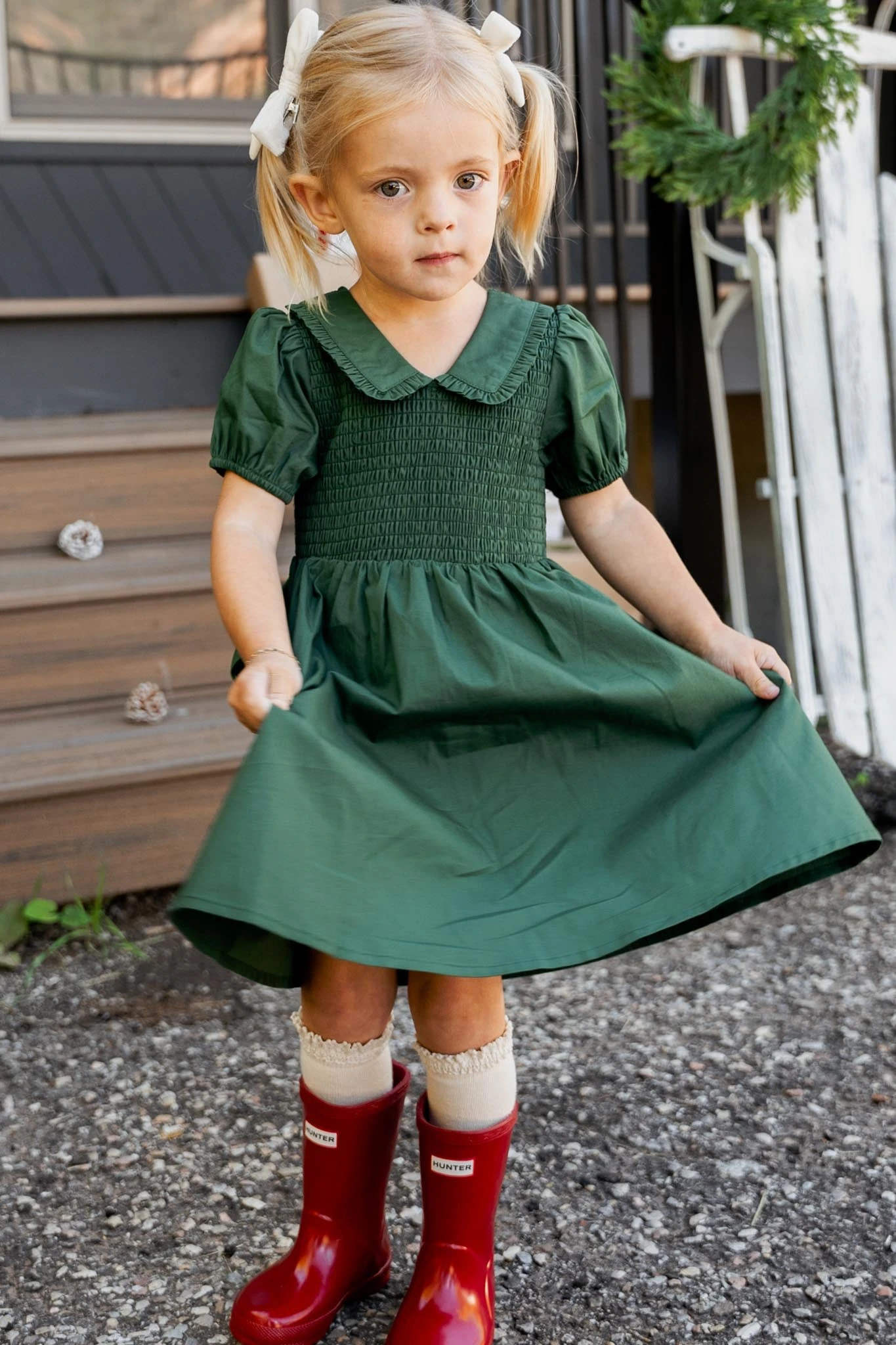 Mini Addie Dress In Green - FINAL SALE 5 Mini Addie Dress In Green - FINAL SALE - Image 5
