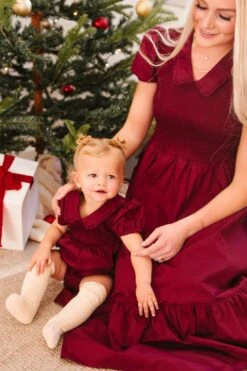 Addie Dress In Wine - FINAL SALE -Fashion Clothing Store addiewinemini 3