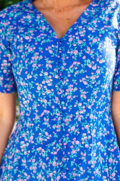 Allie Dress In Royal Blue 11 Allie Dress In Royal Blue -Fashion Clothing Store allieblue 02