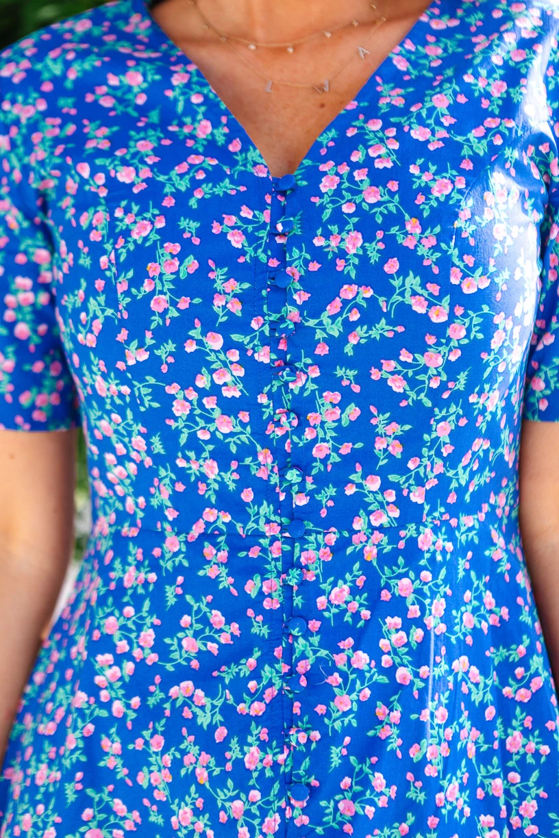 Allie Dress In Royal Blue 4 Allie Dress In Royal Blue - Image 4