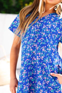 Mini Allie Dress In Royal Blue -Fashion Clothing Store allieblue