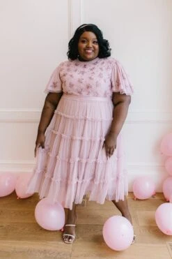 Anastasia Dress In Mauve -Fashion Clothing Store anastasia mauve 01 450877