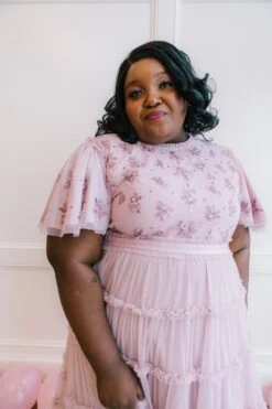 Anastasia Dress In Mauve -Fashion Clothing Store anastasia mauve 05 857196