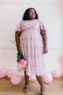 Anastasia Dress In Mauve -Fashion Clothing Store anastasia mauve 10 351182