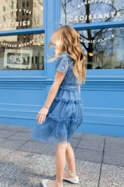 Mini Anastasia Dress In Tufts Blue - FINAL SALE 25 Mini Anastasia Dress In Tufts Blue - FINAL SALE -Fashion Clothing Store anastasia momandme 0090