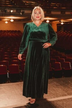 Andie Dress In Emerald Velvet - FINAL SALE -Fashion Clothing Store andieemerald 1 701232