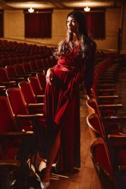 Andie Dress In Wine Velvet - FINAL SALE -Fashion Clothing Store andiewine 3 189469