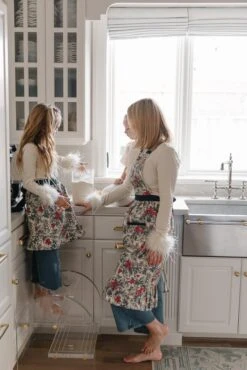 Ivy Apron In Berry Toile -Fashion Clothing Store aprons 03 340029
