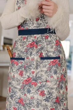 Ivy Apron In Berry Toile -Fashion Clothing Store aprons 11 742011