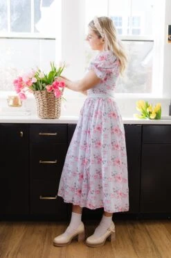 Ballerina Dress In Pink Blossom - FINAL SALE 21 Ballerina Dress In Pink Blossom - FINAL SALE -Fashion Clothing Store ballerina pink floral 01 883124