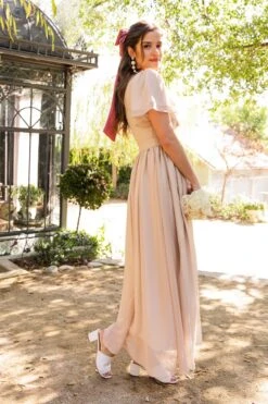 Abbie Dress In Champagne -Fashion Clothing Store bridesmaids 176 648376