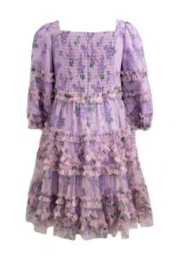 Mini Catherine Dress In Lavender -Fashion Clothing Store catherinelavender mini back 488679