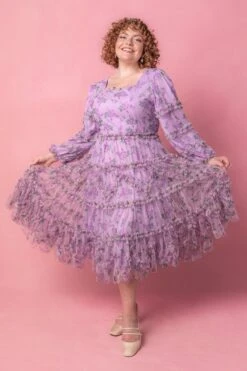 Catherine Midi Dress In Lavender -Fashion Clothing Store catherinelil Studio Easter24 1 611675