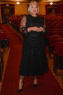 Claire Dress In Black Sequin -Fashion Clothing Store claireblack 11 477072