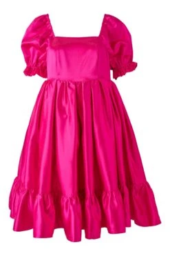 Coco Dress In Hot Pink - FINAL SALE -Fashion Clothing Store cocoHotPink front 155799