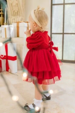Baby Cosette Dress Set In Red - FINAL SALE -Fashion Clothing Store cosette red baby 8 593495