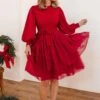 Short Cosette Dress In Red - FINAL SALE