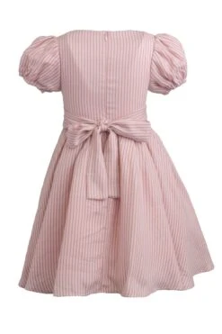 Mini Cupcake Dress In Pink Stripe -Fashion Clothing Store cupcake pinstripe mini back 336889