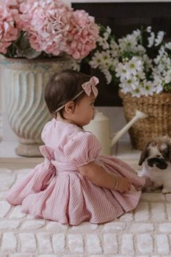 Baby Cupcake Dress Set In Pink Stripe -Fashion Clothing Store cupcakepink 3 821741