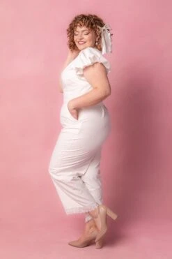 Dahlia Jumpsuit In White - FINAL SALE -Fashion Clothing Store dahlia Studio Easter24 11 835553