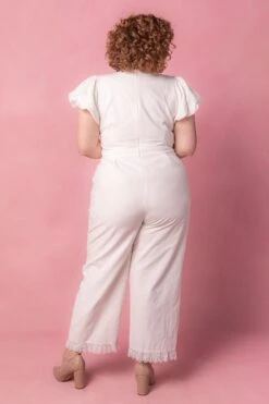 Dahlia Jumpsuit In White - FINAL SALE -Fashion Clothing Store dahlia Studio Easter24 12 340283