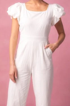 Dahlia Jumpsuit In White - FINAL SALE -Fashion Clothing Store dahlia Studio Easter24 7 328265
