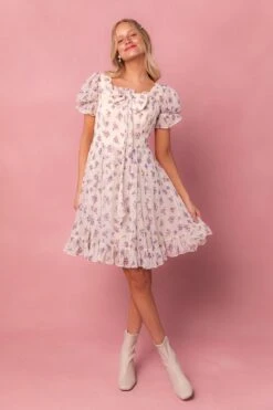 Dolly Dress In Violet Rose -Fashion Clothing Store dolly 5 835453