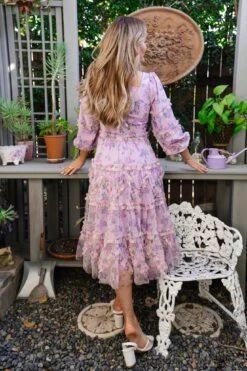 Catherine Midi Dress In Lavender -Fashion Clothing Store easter2 09