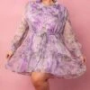 Eleanor Dress In Purple Floral - FINAL SALE