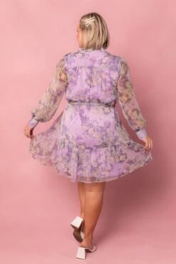 Eleanor Dress In Purple Floral - FINAL SALE -Fashion Clothing Store eleanor purple 4 890556
