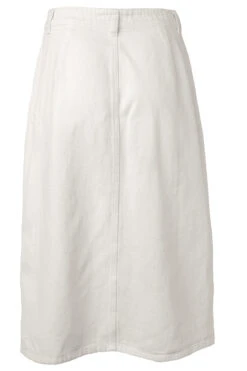 Emma Denim Skirt In White -Fashion Clothing Store emmaskirt back