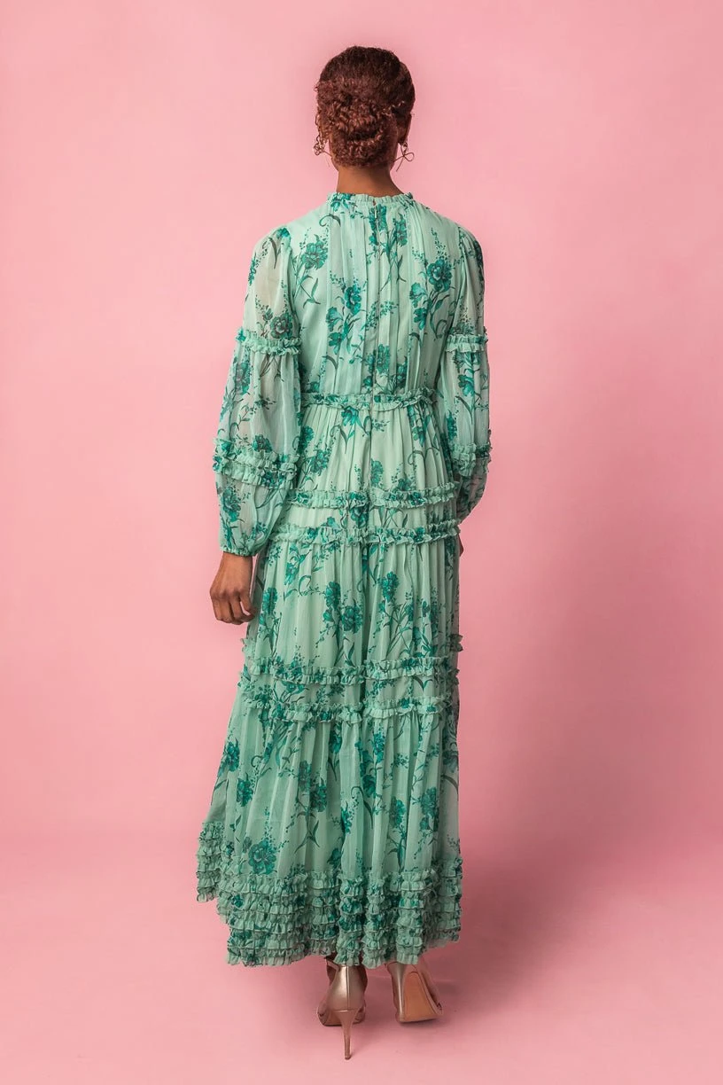 Geneva Dress In Bright Green 4 Geneva Dress In Bright Green - Image 4