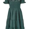 Mini Gracie Dress In Emerald Chiffon - FINAL SALE