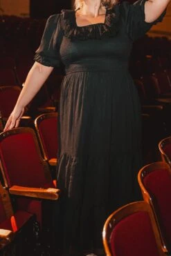 Gracie Dress In Black Chiffon -Fashion Clothing Store gracieblack 5 539289