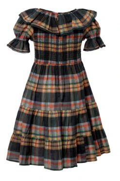 Mini Gracie Dress In Plaid - FINAL SALE -Fashion Clothing Store gracieplaidmini back 166759
