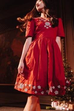 Heidi Dress In Maroon - FINAL SALE -Fashion Clothing Store heidi 3 680588