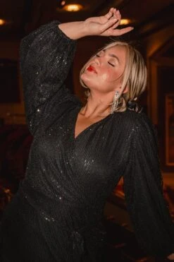 Jagger Dress In Black Sequin - FINAL SALE -Fashion Clothing Store jaggerblackking 4 848863