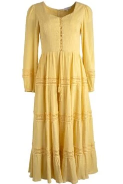 Joella Dress In Yellow 24 Joella Dress In Yellow -Fashion Clothing Store joella yellow front 977569