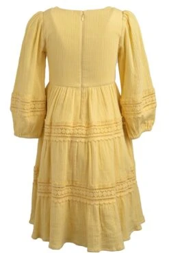 Mini Joella Dress In Yellow -Fashion Clothing Store joella yellow mini back 947714