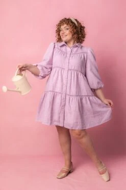 Jojo Dress In Purple Tweed -Fashion Clothing Store jojopurple studio easter24 1 651847