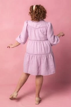 Jojo Dress In Purple Tweed -Fashion Clothing Store jojopurple studio easter24 4 828097