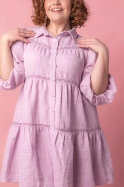 Jojo Dress In Purple Tweed -Fashion Clothing Store jojopurple studio easter24 5 395799