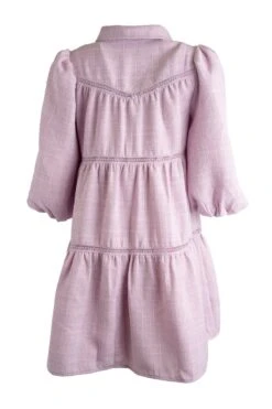 Jojo Dress In Purple Tweed -Fashion Clothing Store jojopurpleback 798051
