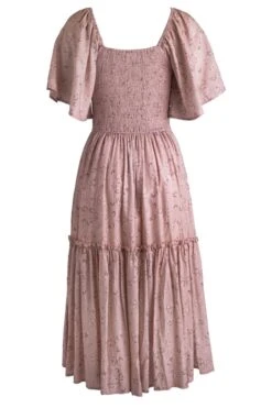 Lennon Dress In Dusty Pink -Fashion Clothing Store lennon dustypink back 2 836609