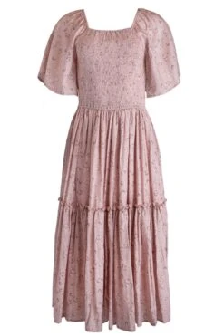 Lennon Dress In Dusty Pink -Fashion Clothing Store lennon dustypink front 2 649514