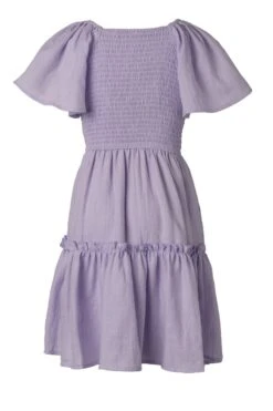 Mini Lennon Dress In Lavender -Fashion Clothing Store lennon purple mini back 557999