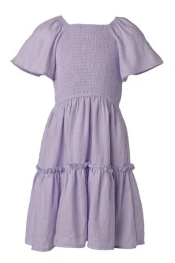 Mini Lennon Dress In Lavender -Fashion Clothing Store lennon purple mini front 475671