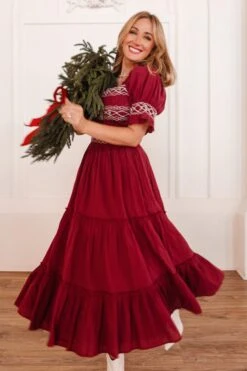 Liesl Midi Dress In Red - FINAL SALE -Fashion Clothing Store liesl 10 547767