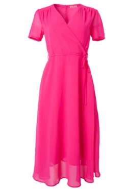 Lucy Dress In Hot Pink -Fashion Clothing Store lucy hotpink front