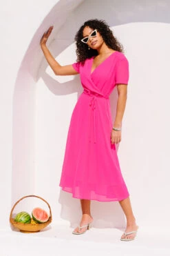 Lucy Dress In Hot Pink
